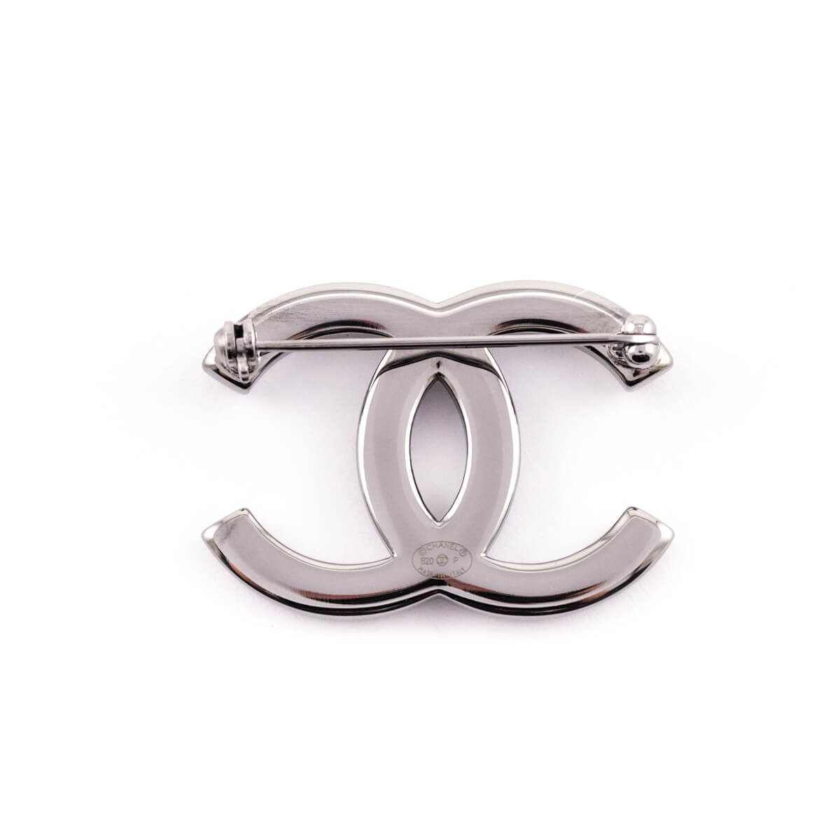 Chanel Crystal & Faux Pearl CC Brooch
