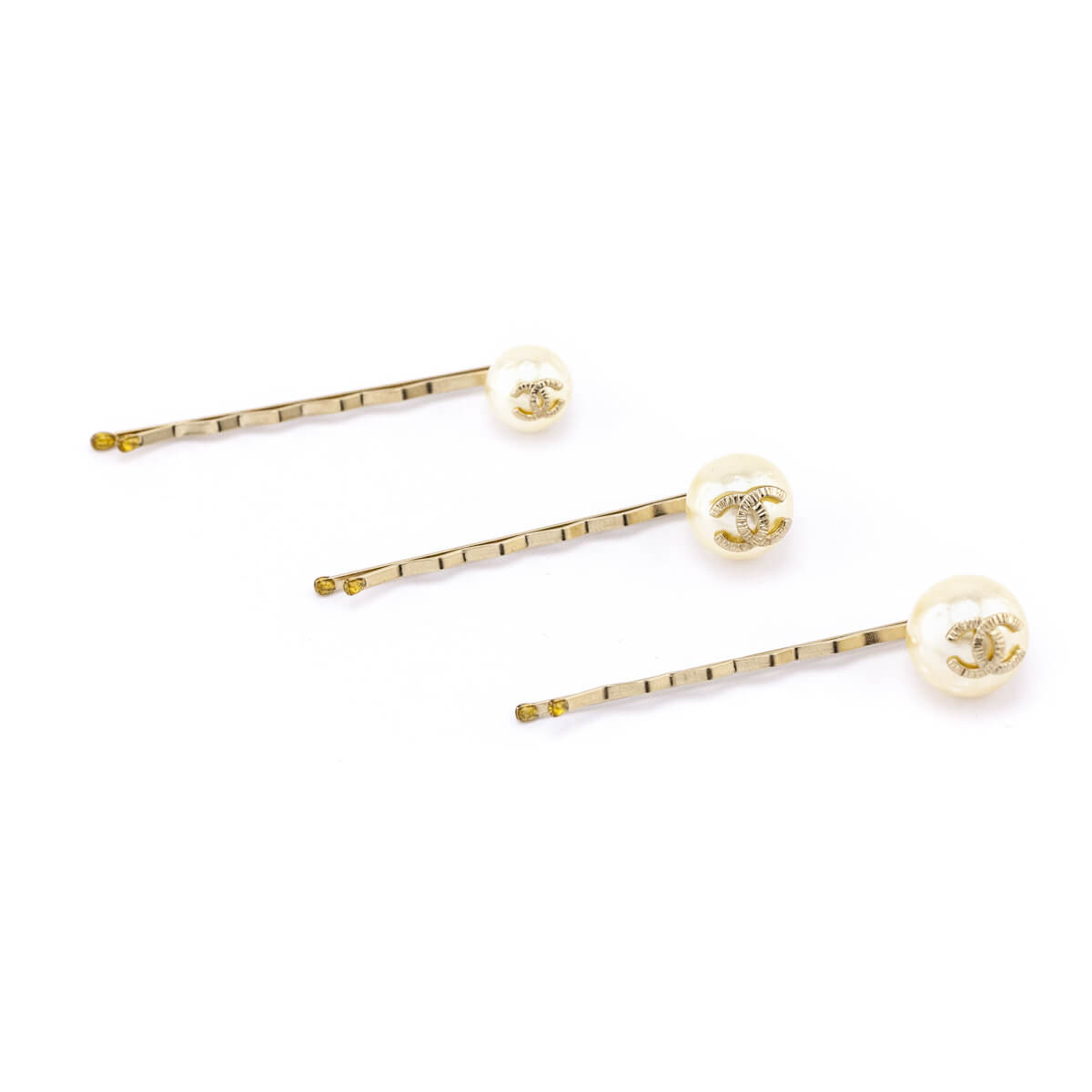 Chanel Faux Pearl CC Hair Pin Set