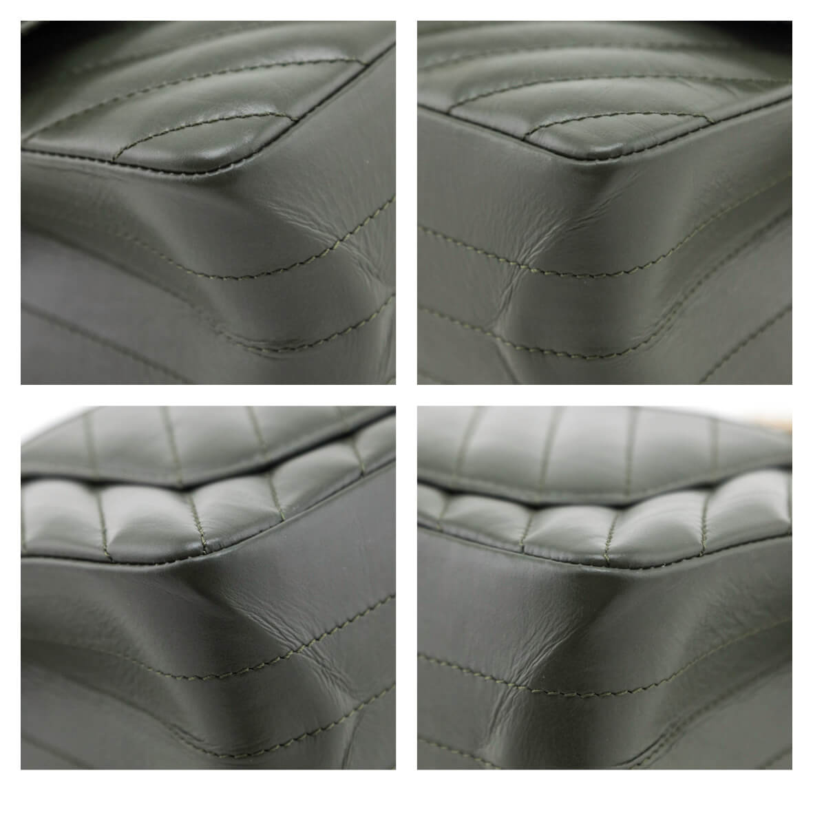 Chanel Green Quilted Aged Calfskin Chevron Mini Reissue Flap Bag