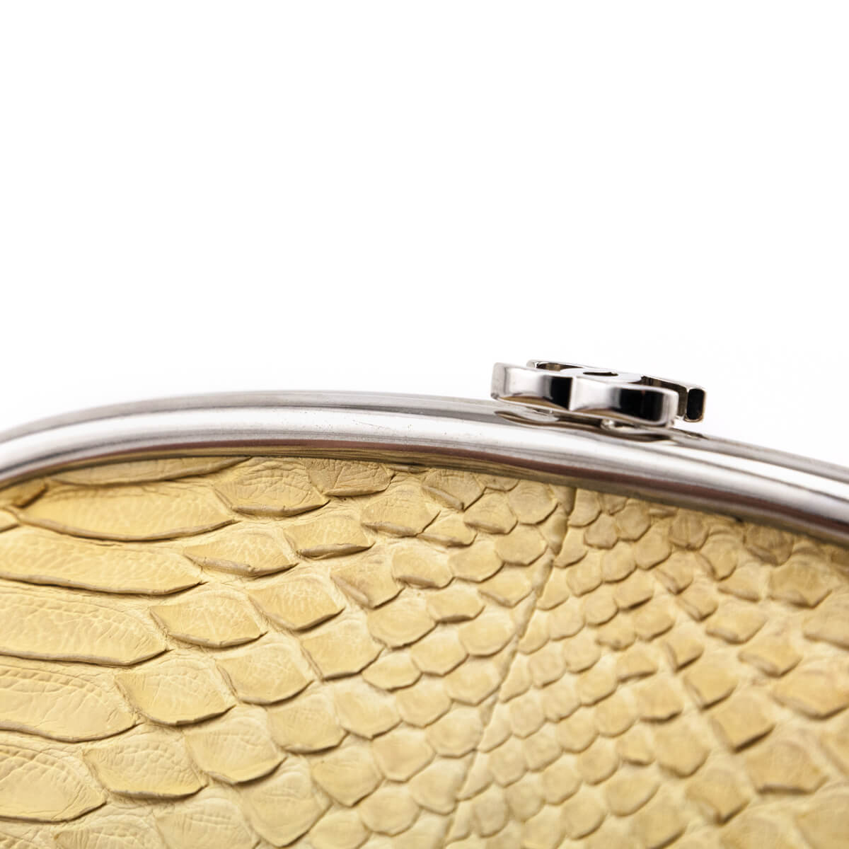 Chanel Natural Python Vintage Timeless Clutch