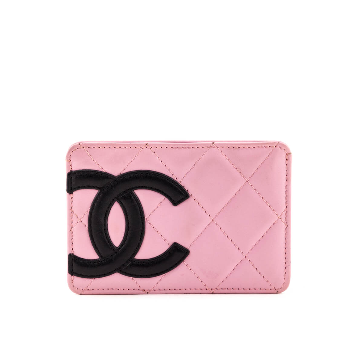 Chanel Pink Leather Ligne Cambon Cardholder