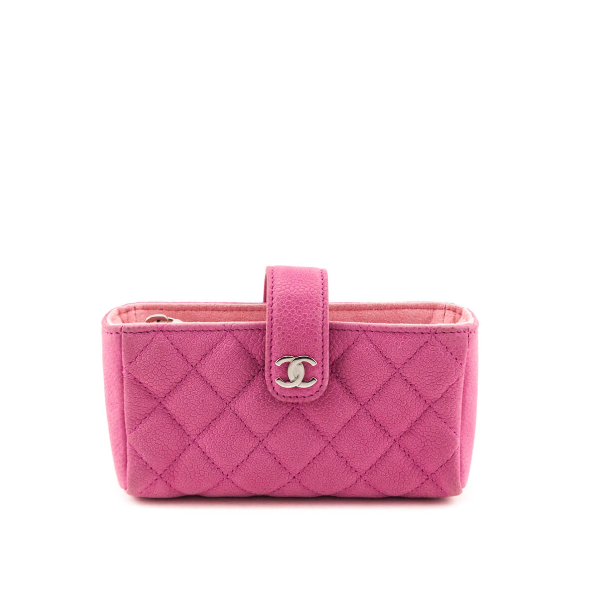 Chanel Pink Caviar O-Phone Card Holder