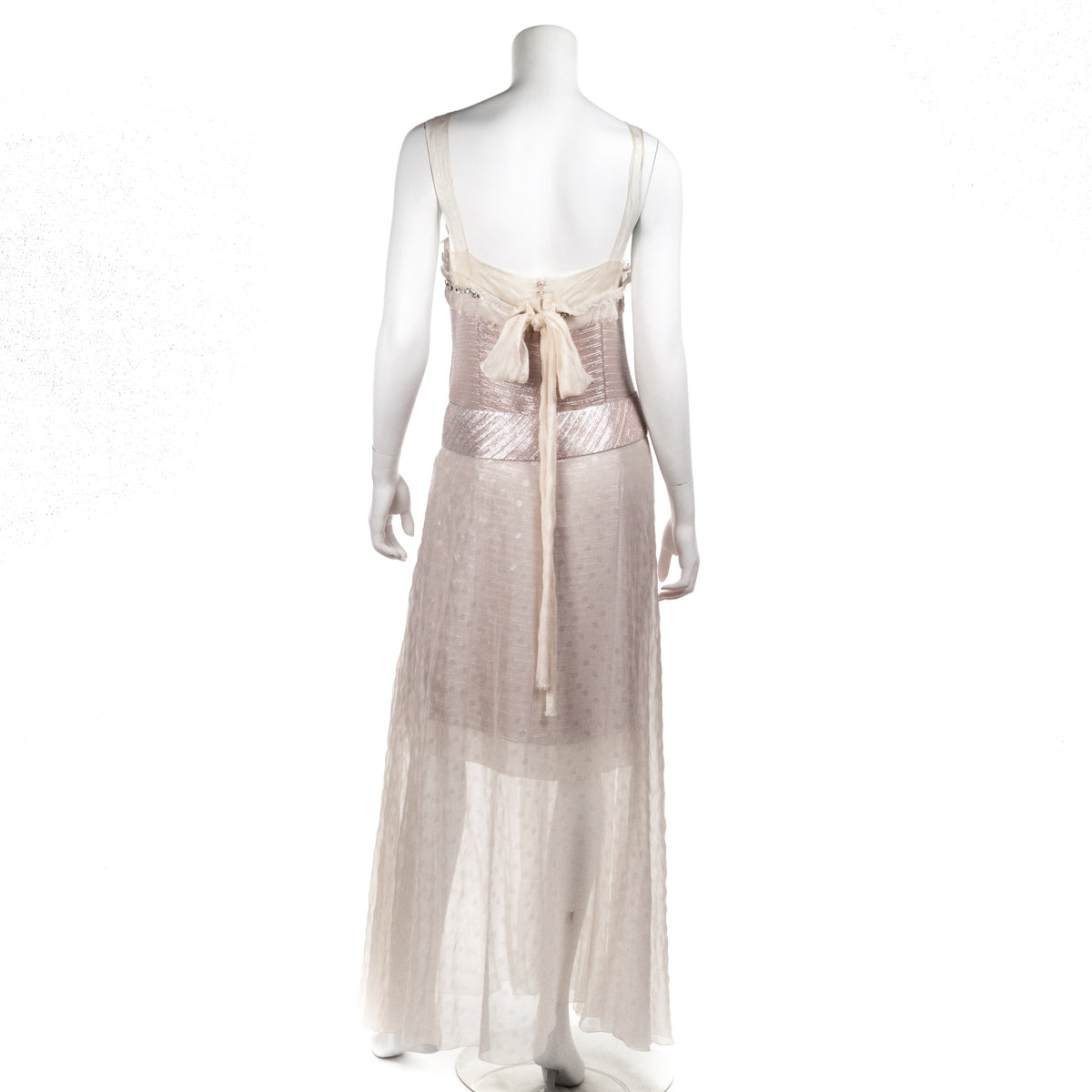 Chanel Pink Tweed and Chiffon Dress Size M | FR 40