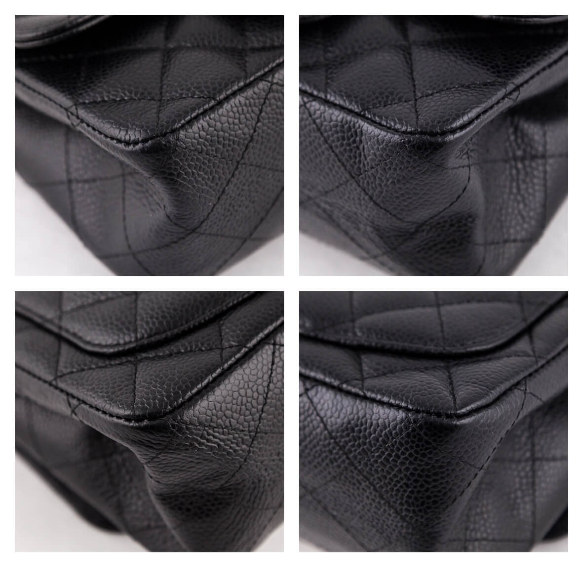 Chanel Black Quilted Caviar Mini Square Flap Bag