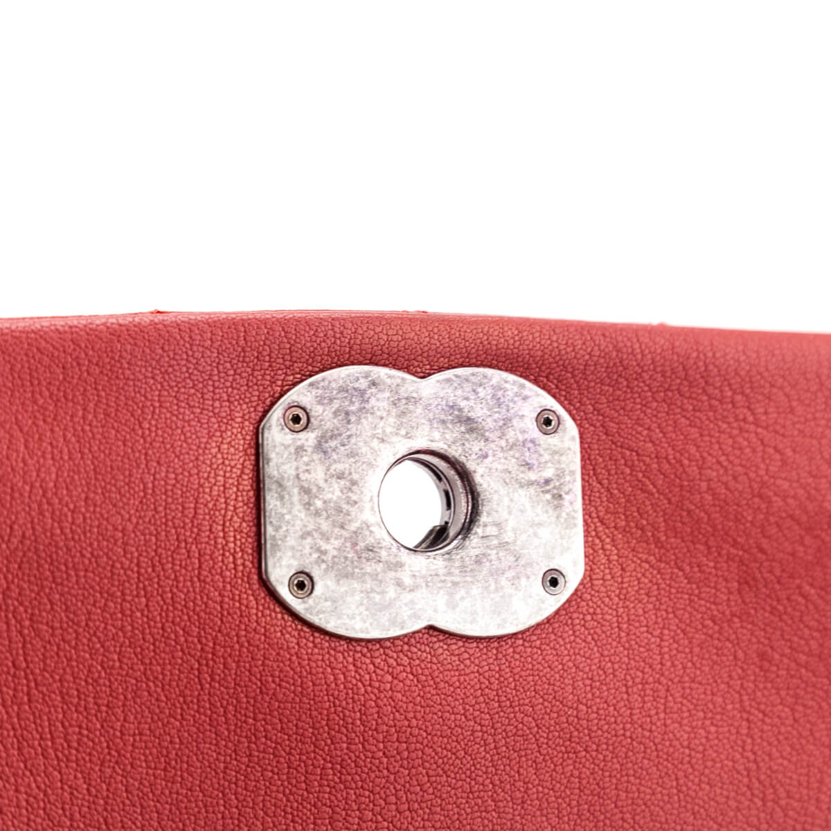 Chanel Red Quilted Goatskin Large City Rock Flap Bag