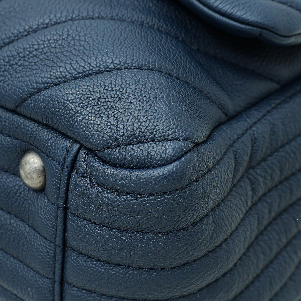 Chanel Blue Chevron XXL Travel FLap Bag