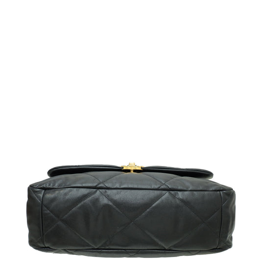 Chanel Black CC 19 Maxi Flap Bag