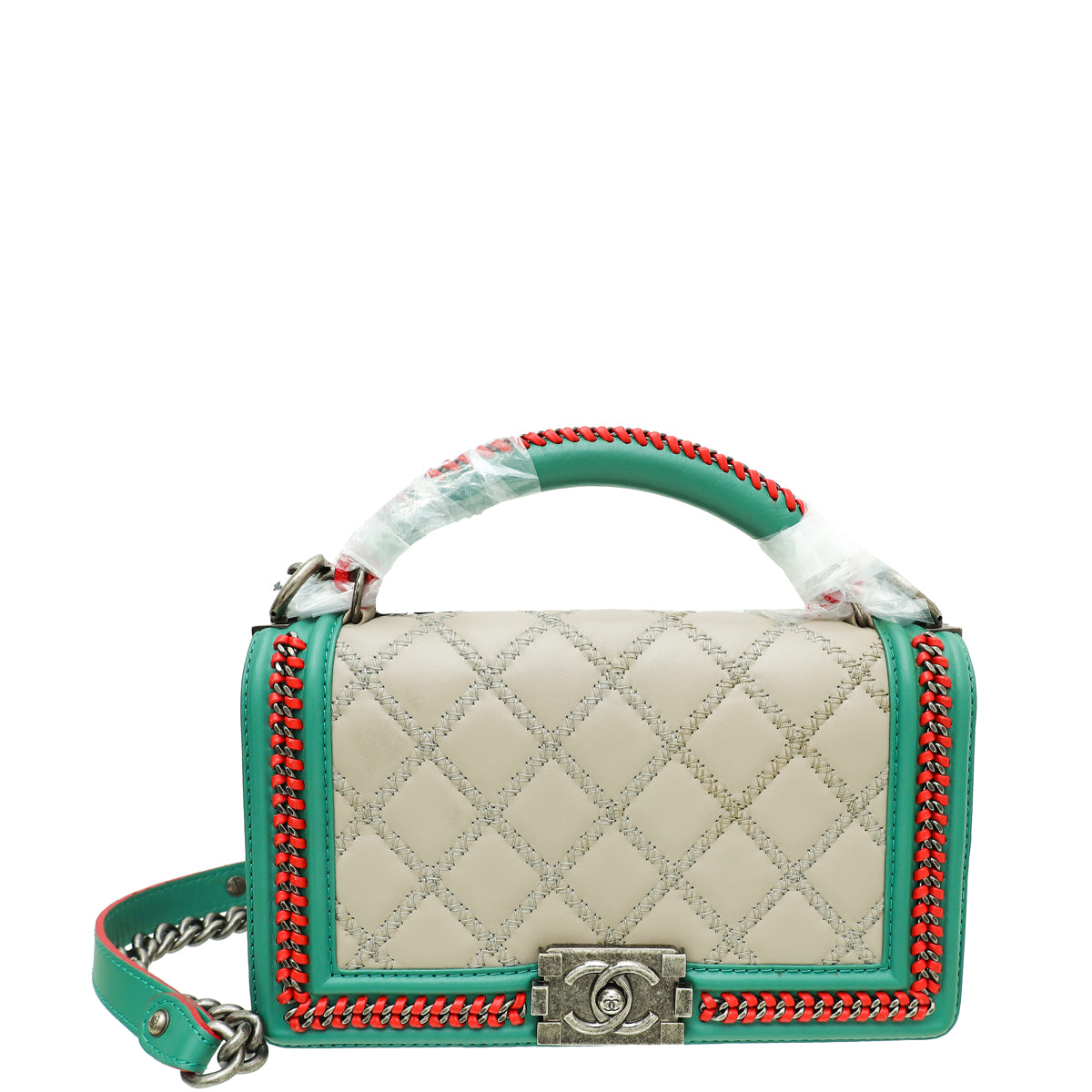 Chanel Multicolor Paris-Salzburg Top Handle Medium Boy Bag