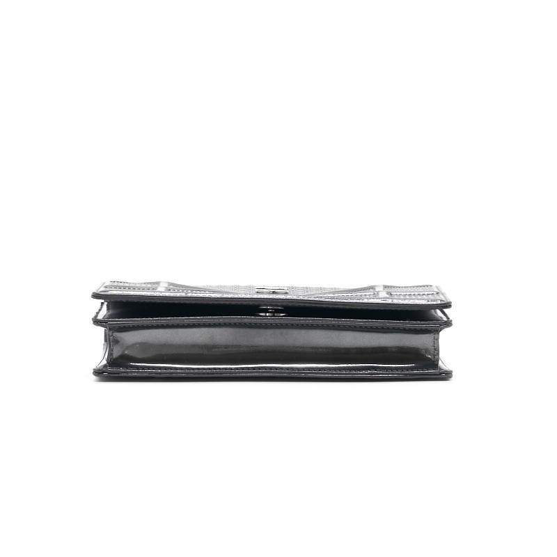 Luxury Dior Metallic Black Micro Cannage Leather Luxury Diorama WOC