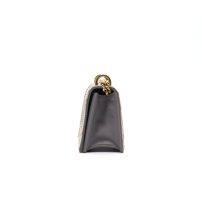 Luxury Dior Luxury Diorama studded Lambskin Small Grey with GHW