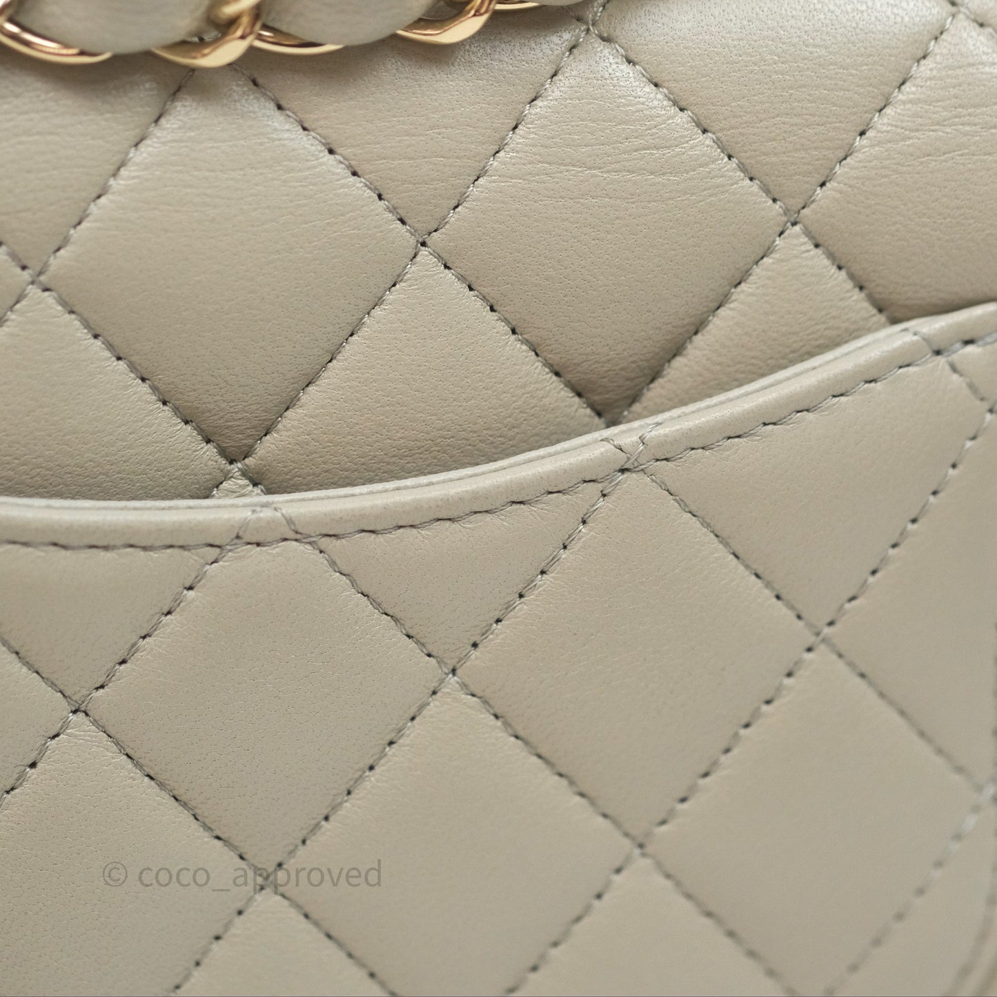 Chanel Mini Rectangular Quilted Sage Lambskin Gold Hardware