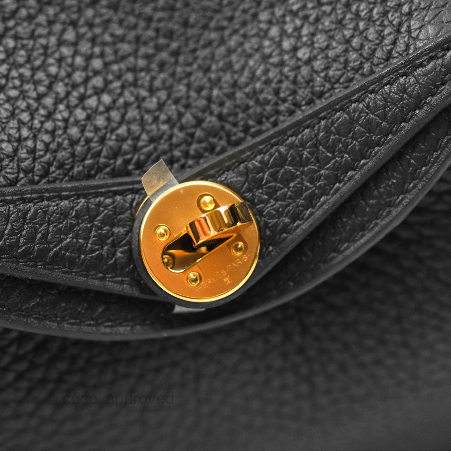 Hermès Mini Lindy 20 Black Clemence Gold Hardware