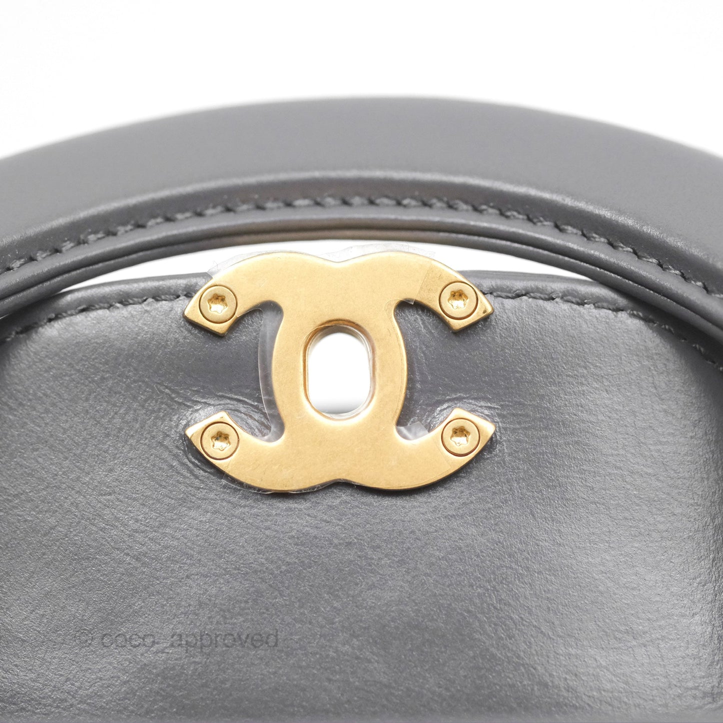 Chanel Kelly Bag Quilted Grey Shiny Calfskin Aged Gold Hardware