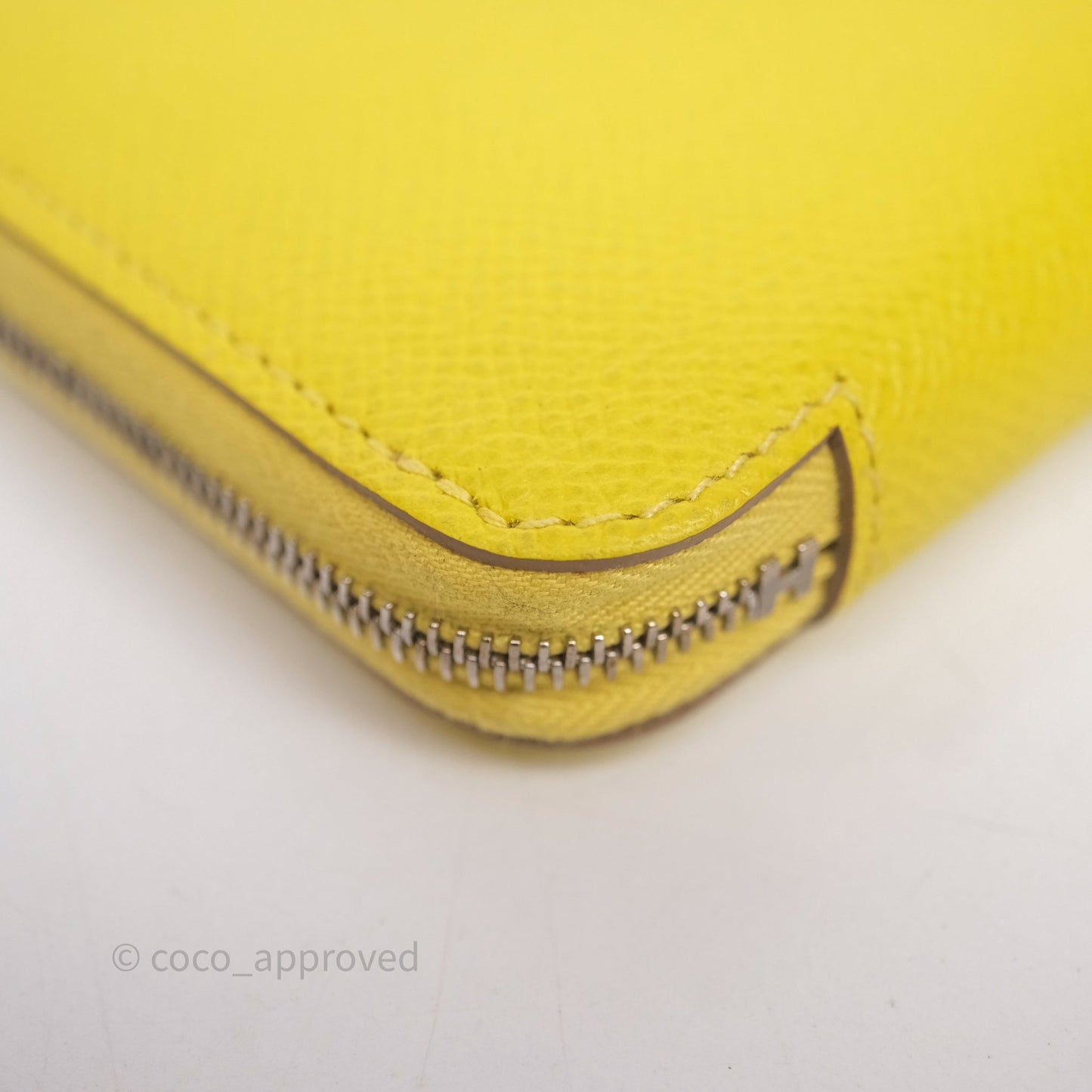 Hermès Silk In Compact Wallet Yellow Epsom