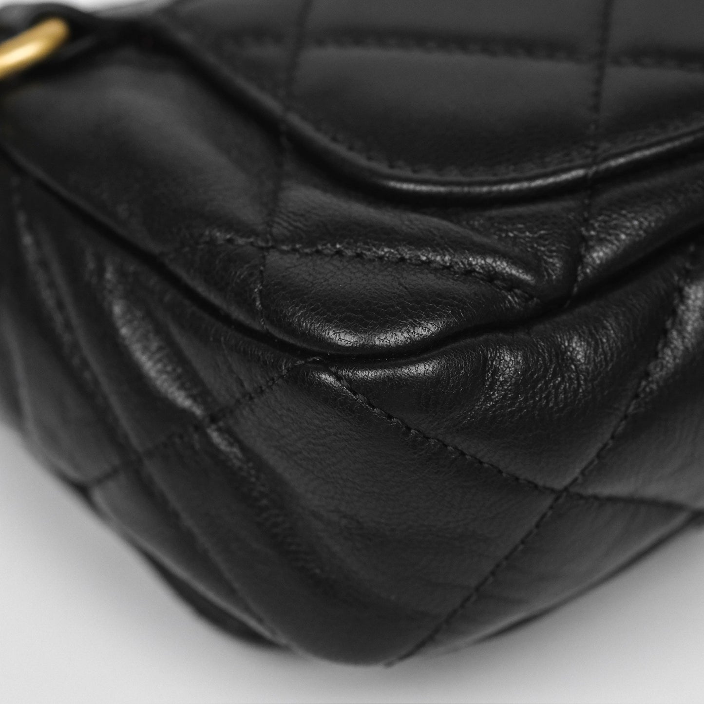 Chanel 19 Waist Bag Black Goatskin Mixed Hardware
