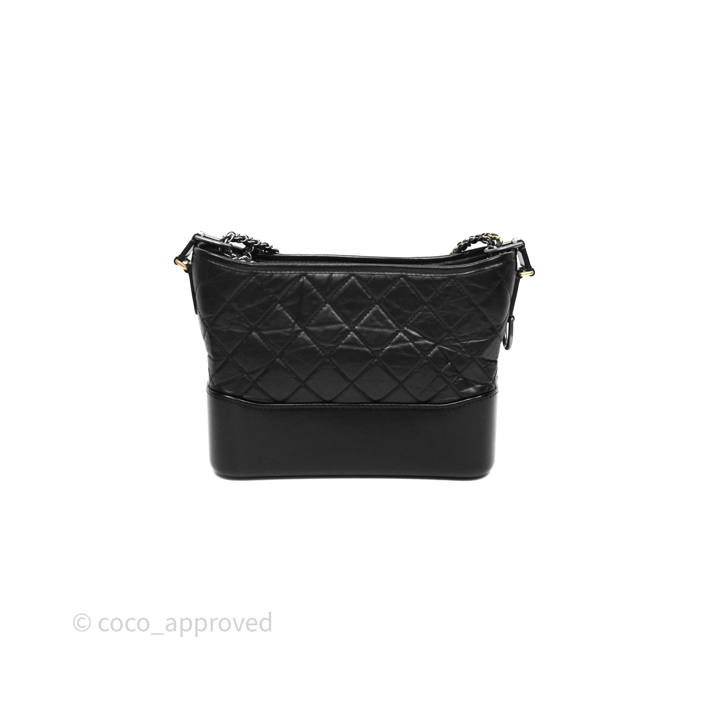 Chanel New Medium Gabrielle Hobo Quilted Black Aged Calfskin