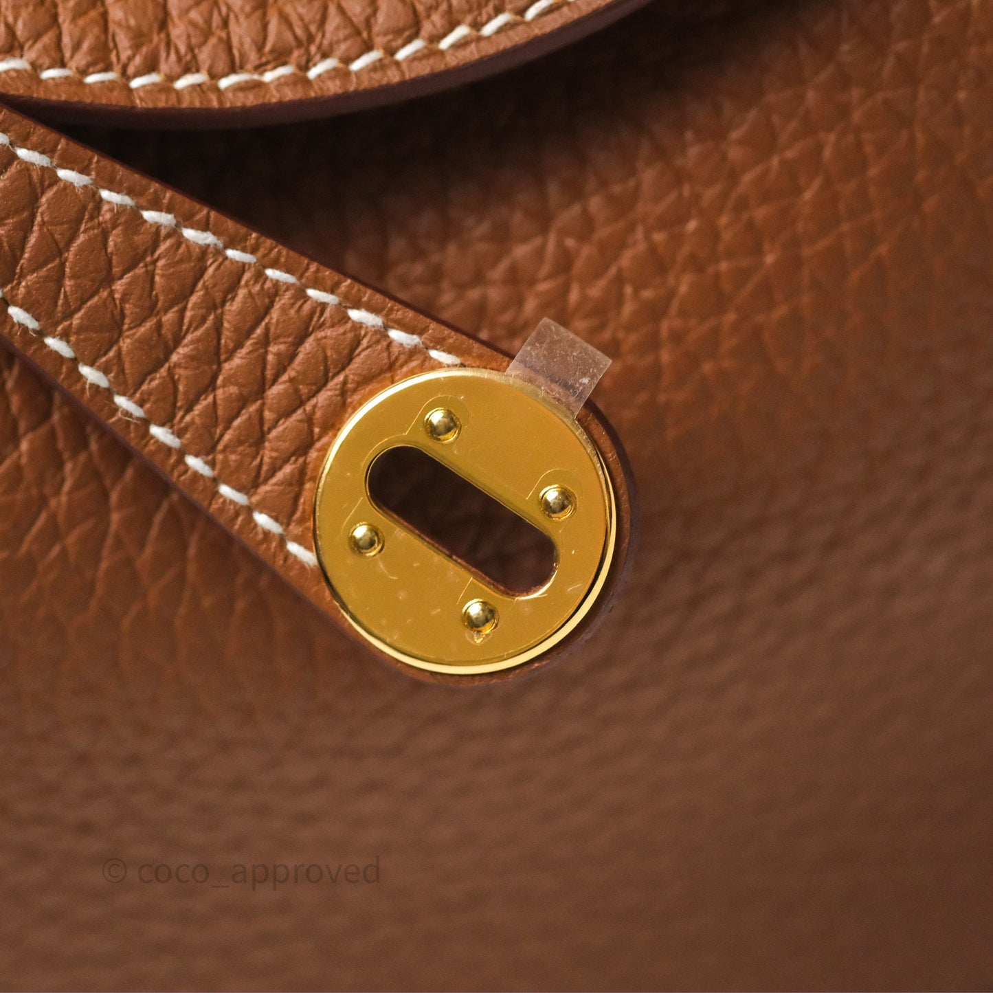 Hermès Mini Lindy 20 Gold Clemence Gold Hardware