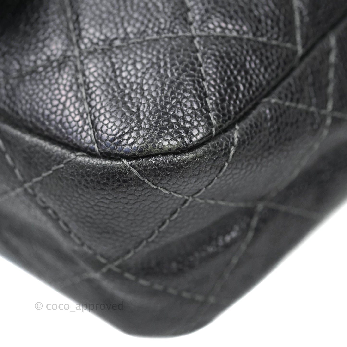 Chanel Jumbo Easy Flap Bag Caviar Dark Grey Ruthenium Hardware