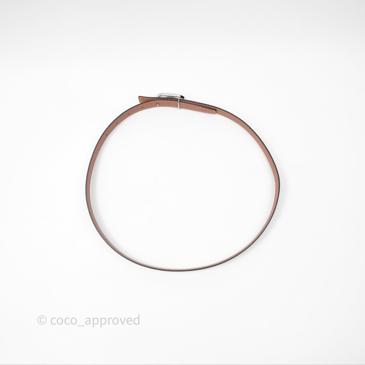 Hermès Clou De Selle Belt Buckle & Reversible Strap Gold/ Nata Palladium Hardware