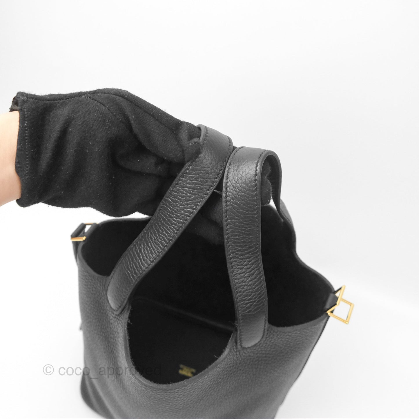Hermès Picotin Lock 18 Black Clemence Gold Hardware