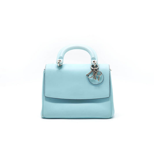 Luxury Dior Turquoise Leather Mini Be Luxury Dior Shoulder Bag