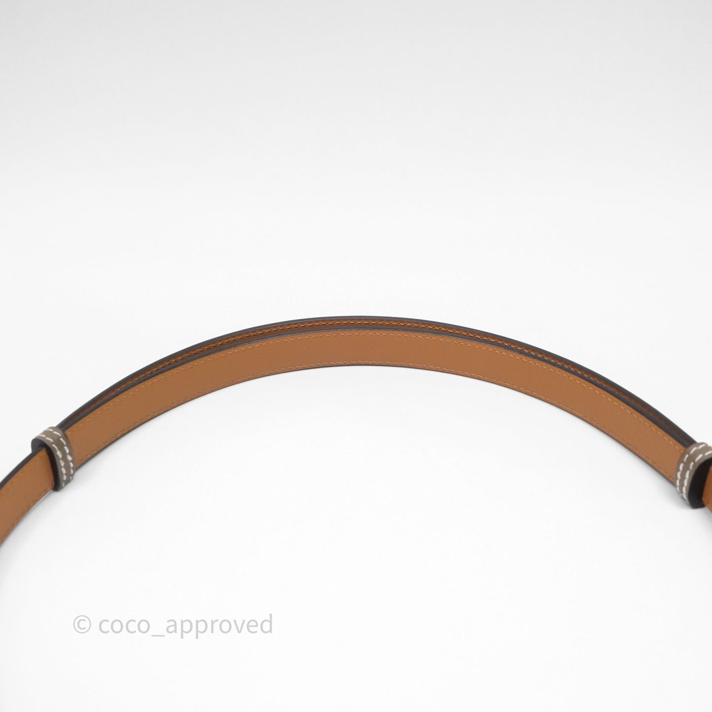 Hermès Kelly Buckle Belt Etoupe Epsom Rose Gold Hardware