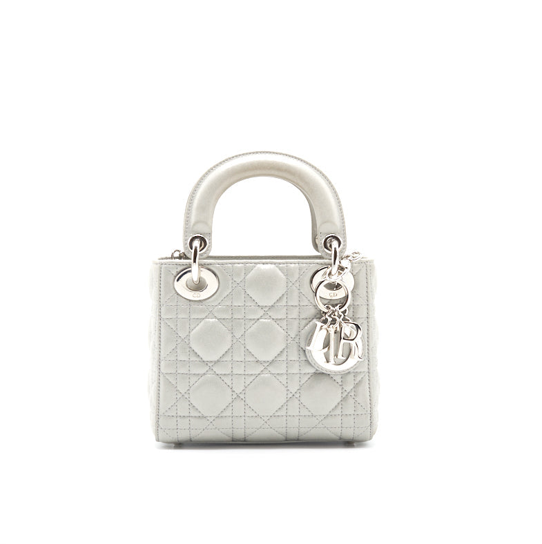 Luxury Dior Light Grey Mini Lady Luxury Dior Tote