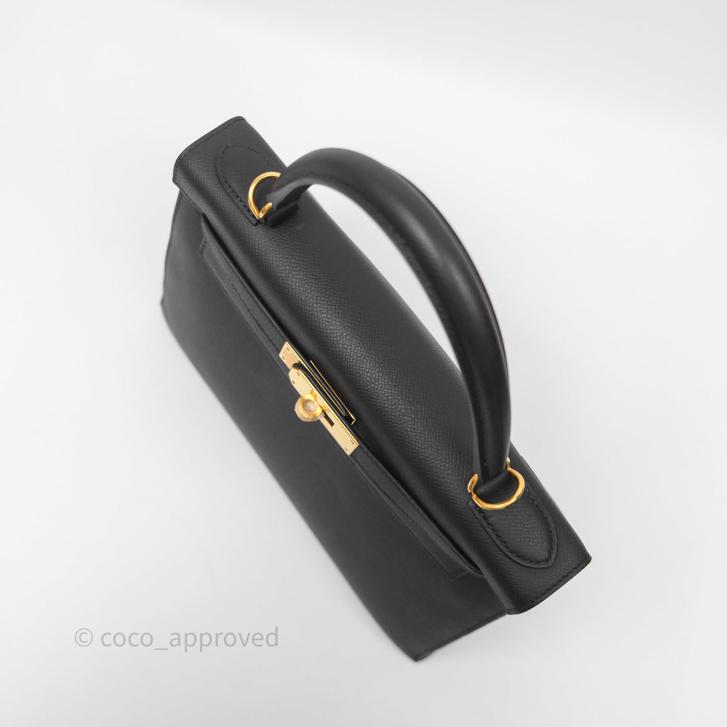 Hermès Kelly 28 Black Epsom Gold Hardware