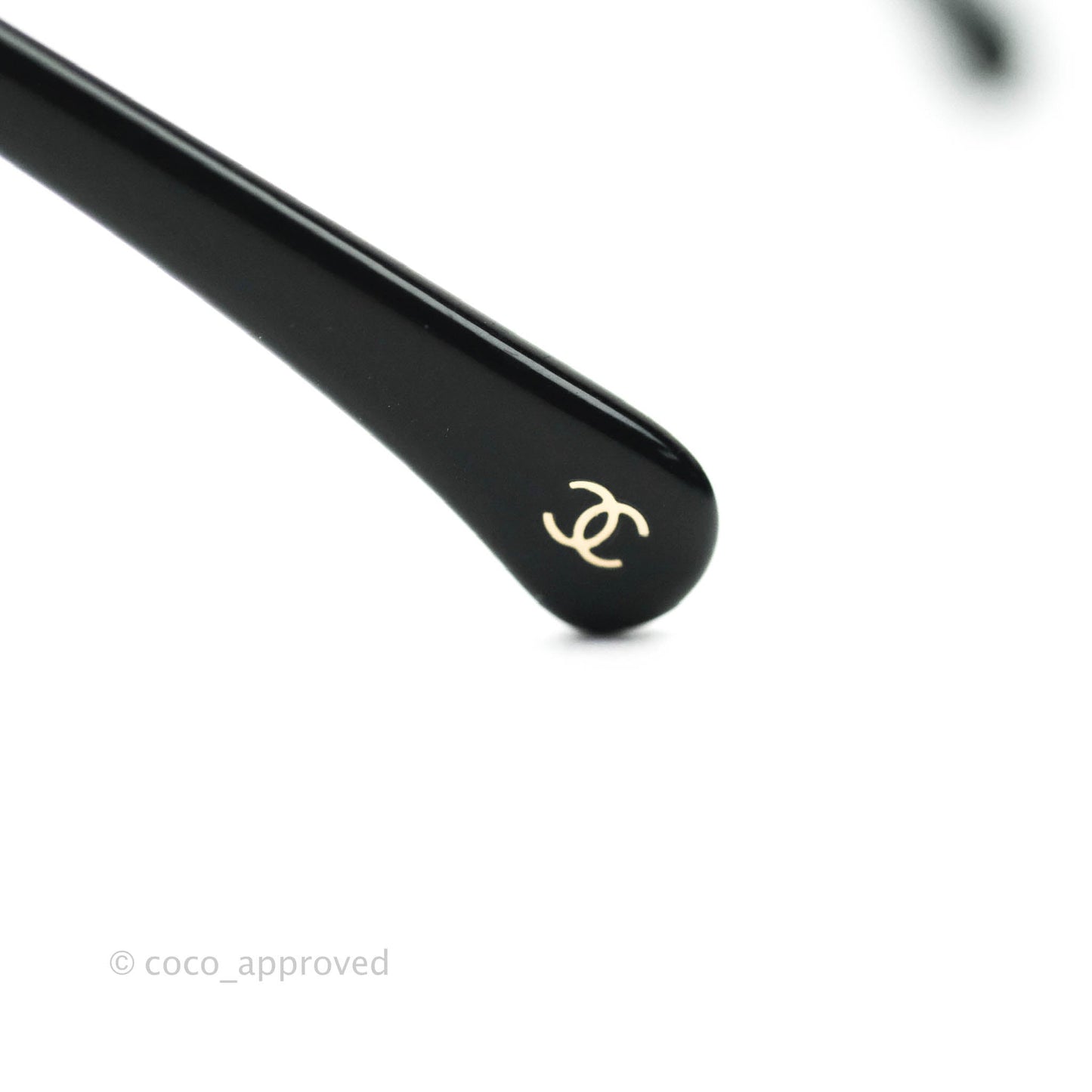 Chanel Chain Gradient Grey Lenses Square Sunglasses Gold Tone