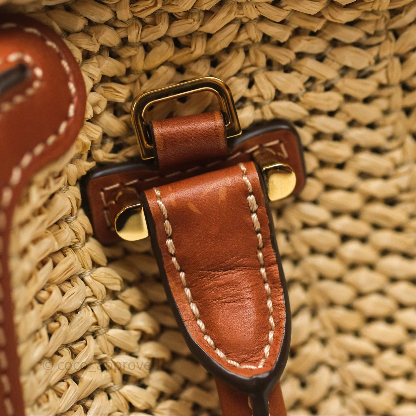 Delvaux Cool Box MM Bohème Raffia Brown