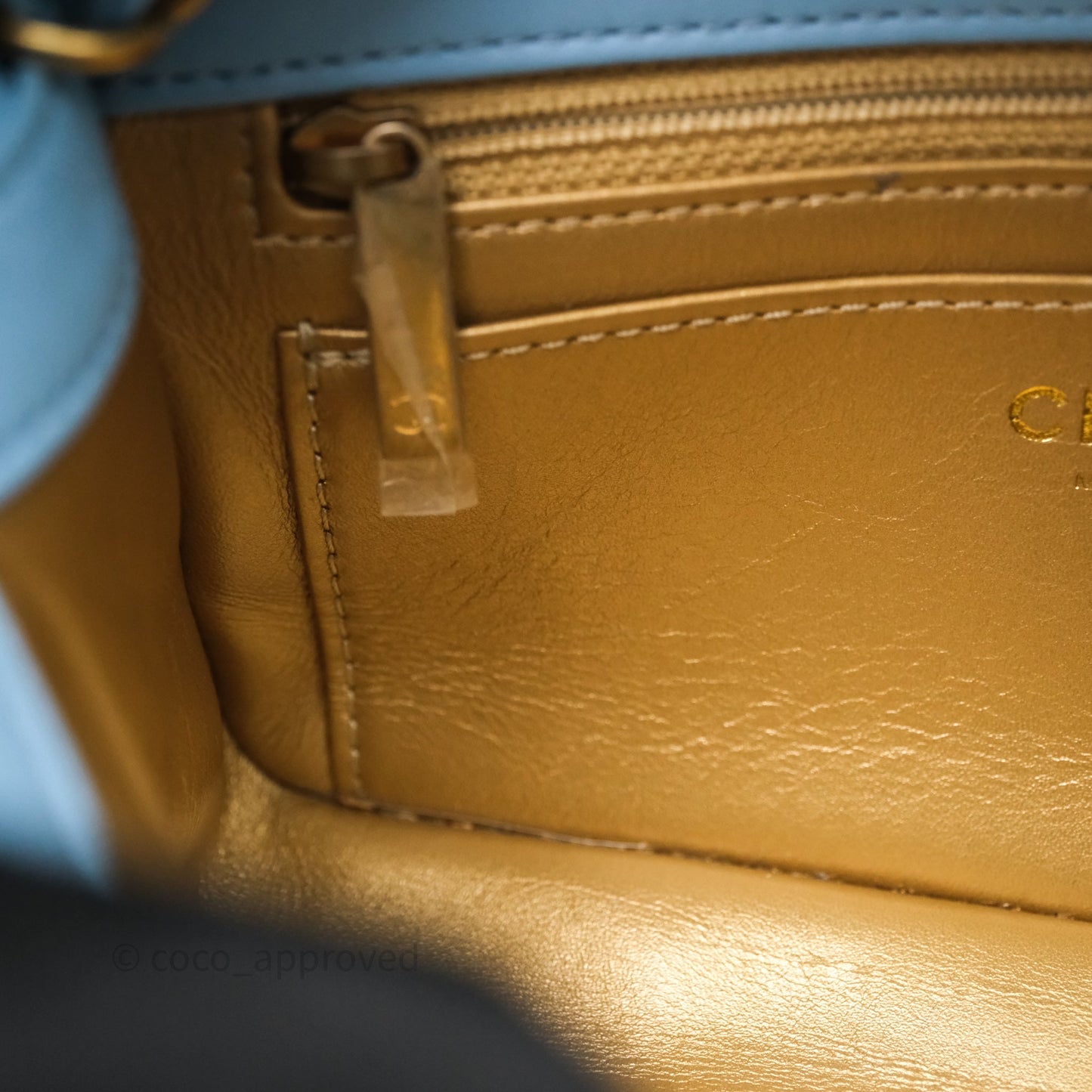 Chanel Mini Rectangular Pearl Crush Quilted Blue Lambskin Aged Gold Hardware