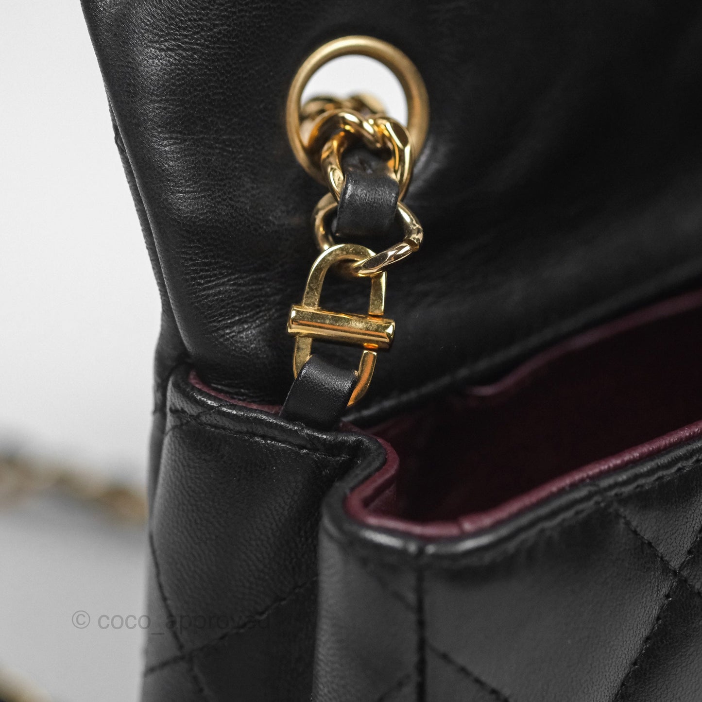 Chanel Quilted East West Flap Bag Black Lambskin Gold Hardware