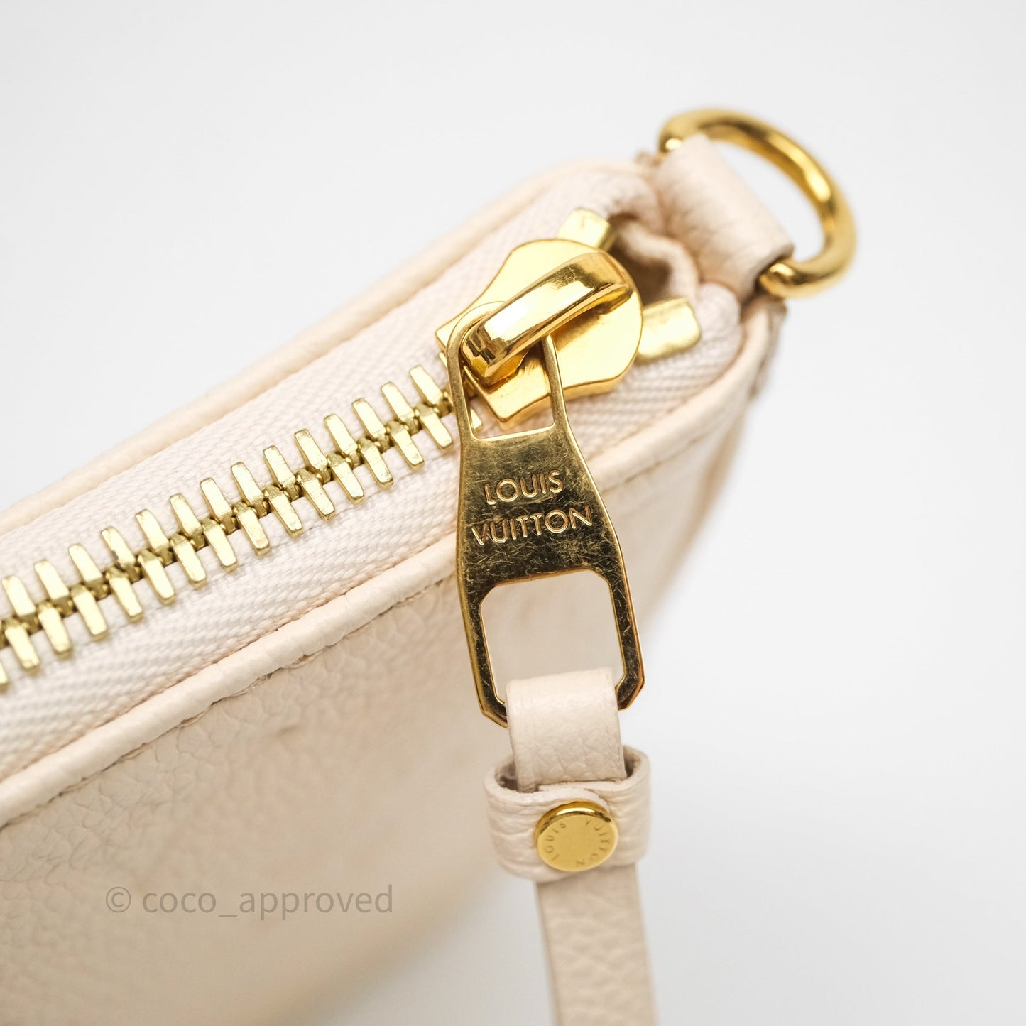 Louis Vuitton Easy Pouch On Strap Crème Monogram Empreinte Leather