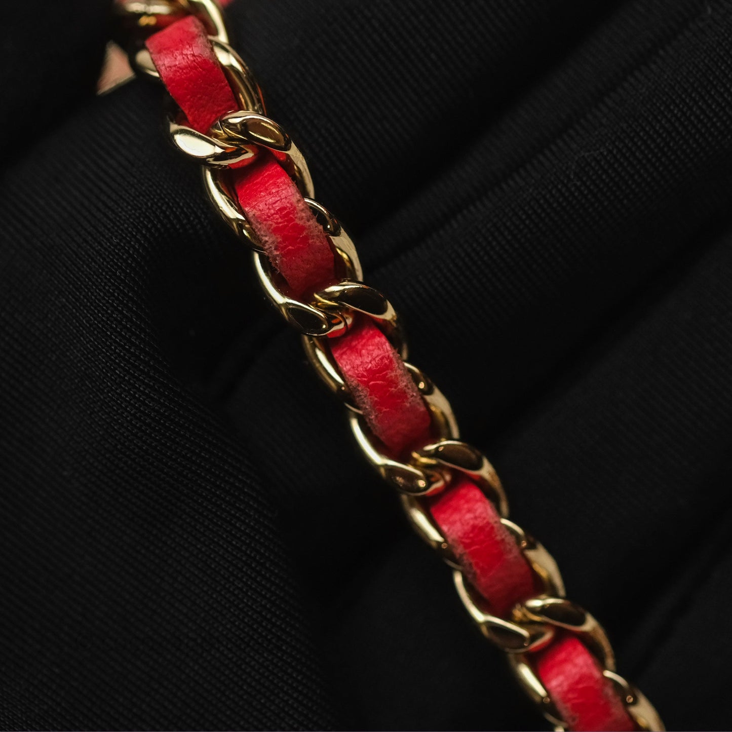 Chanel Mini Quilted Trendy CC Clutch With Chain Red Lambskin Gold Hardware