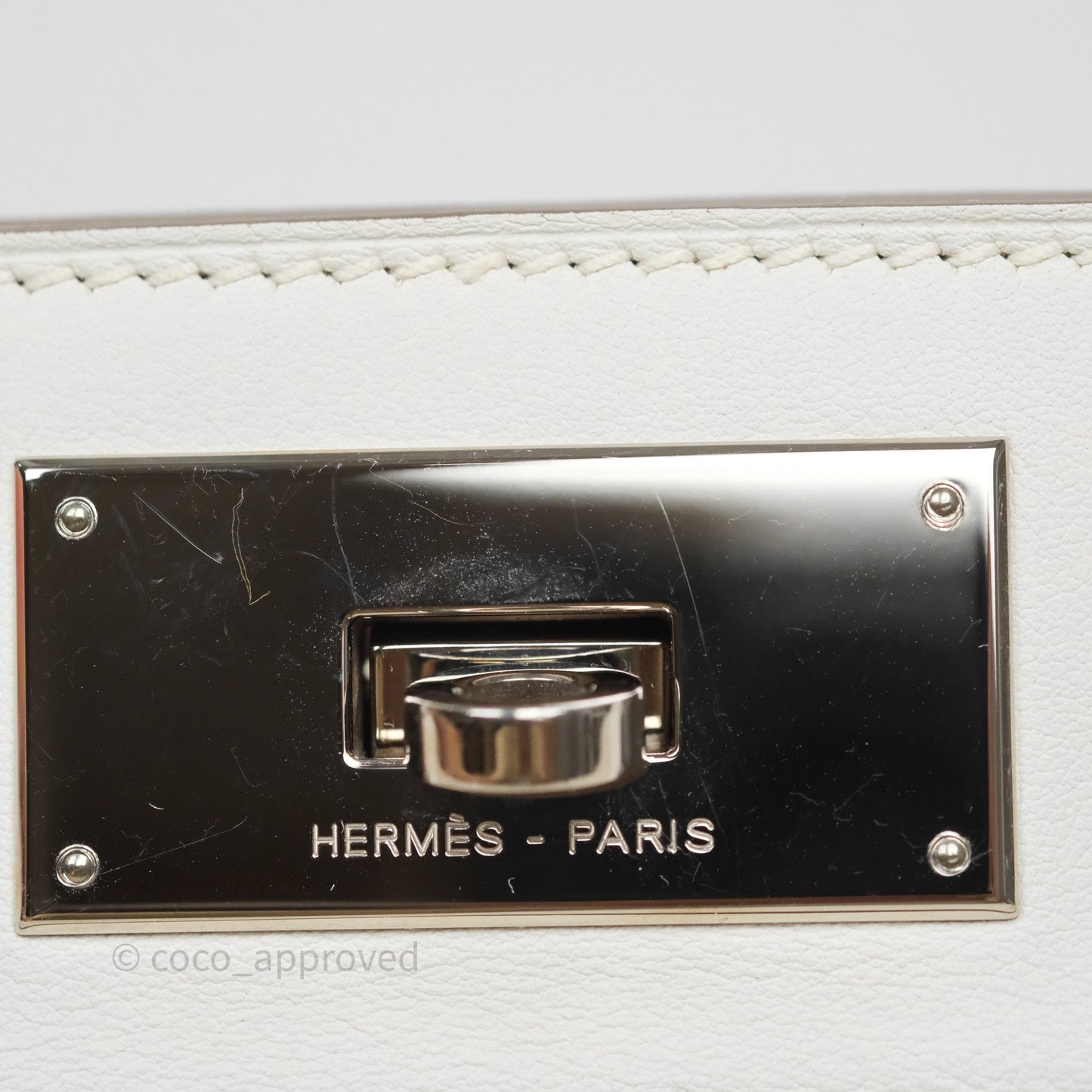 Hermès ToolBox 26 Craie 10 Togo/ Swift Palladium Hardware