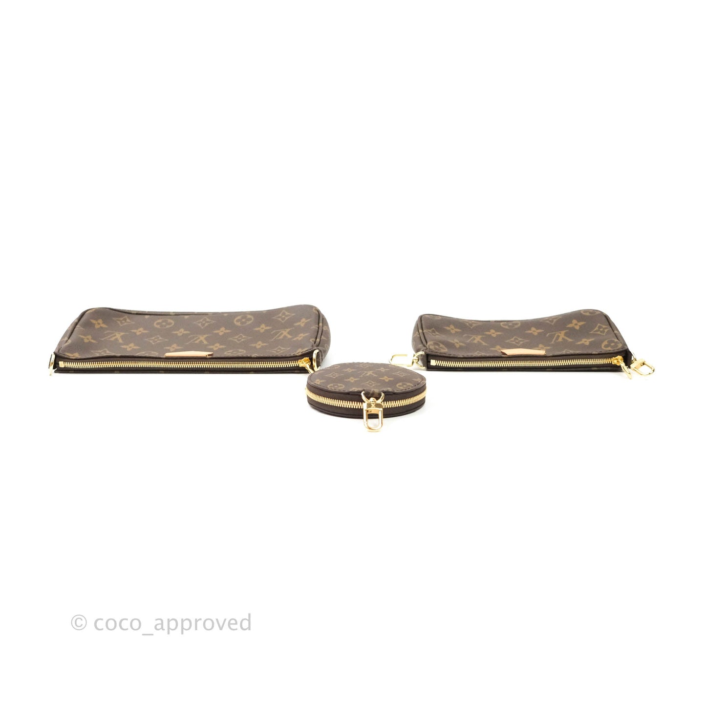 Louis Vuitton Multi Pochette Accessories Khaki Monogram Canvas