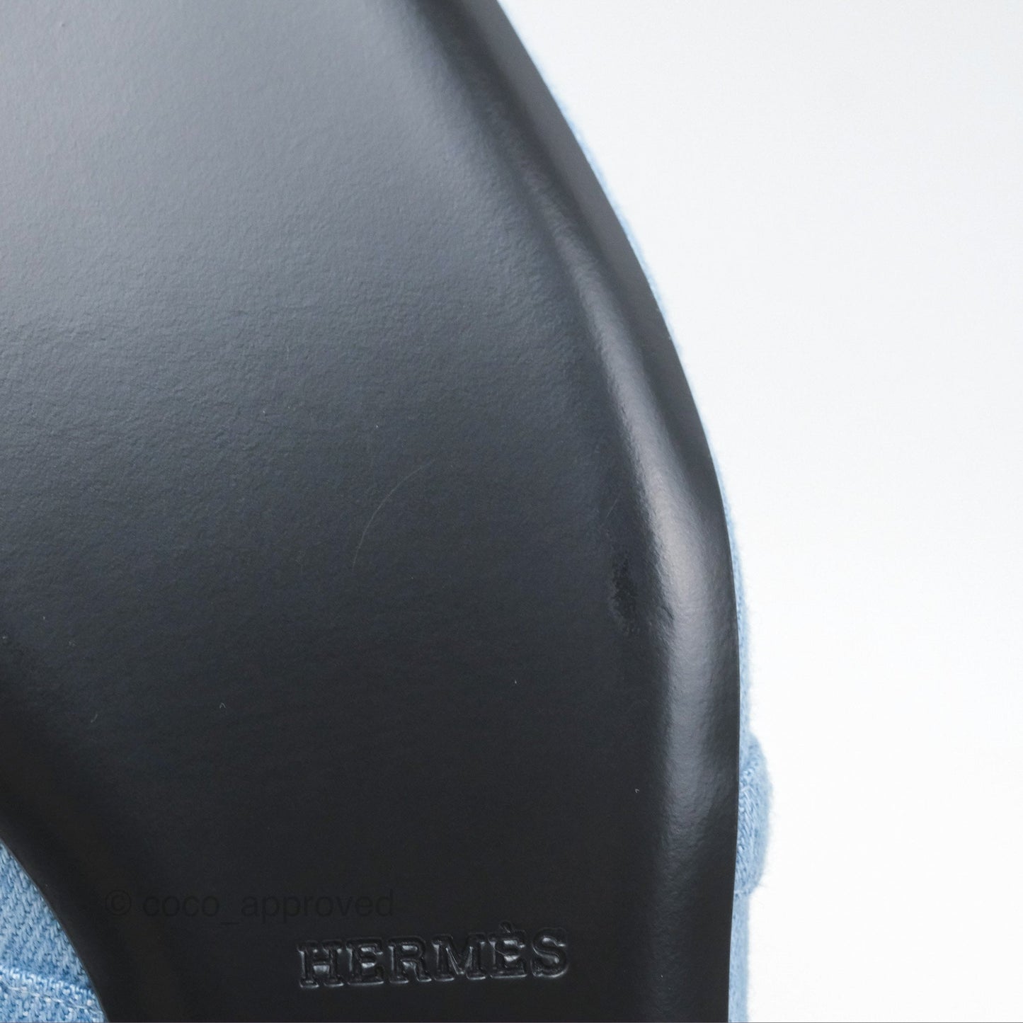 Hermès Oz Mule Denim Bleu Clair Palladium Hardware Size 37C