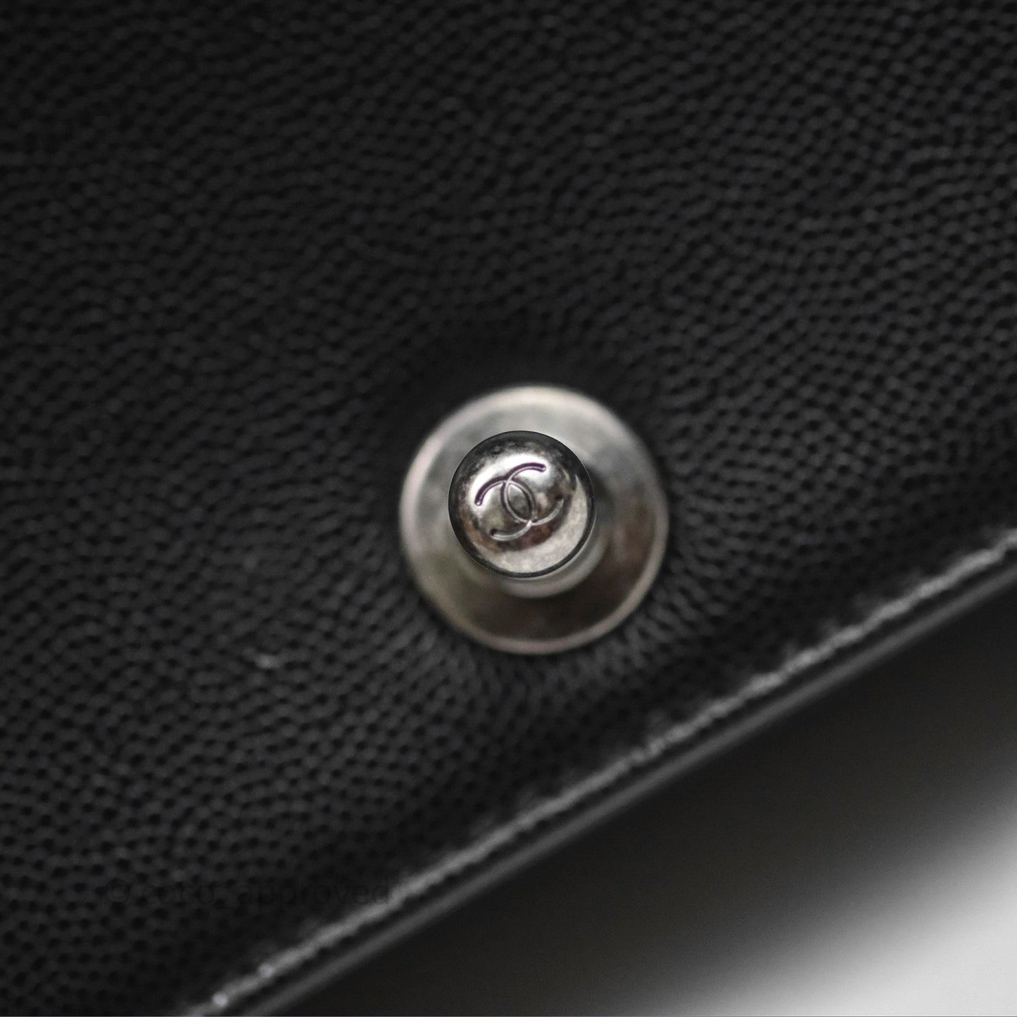 Chanel Small Boy Black Caviar Ruthenium Hardware