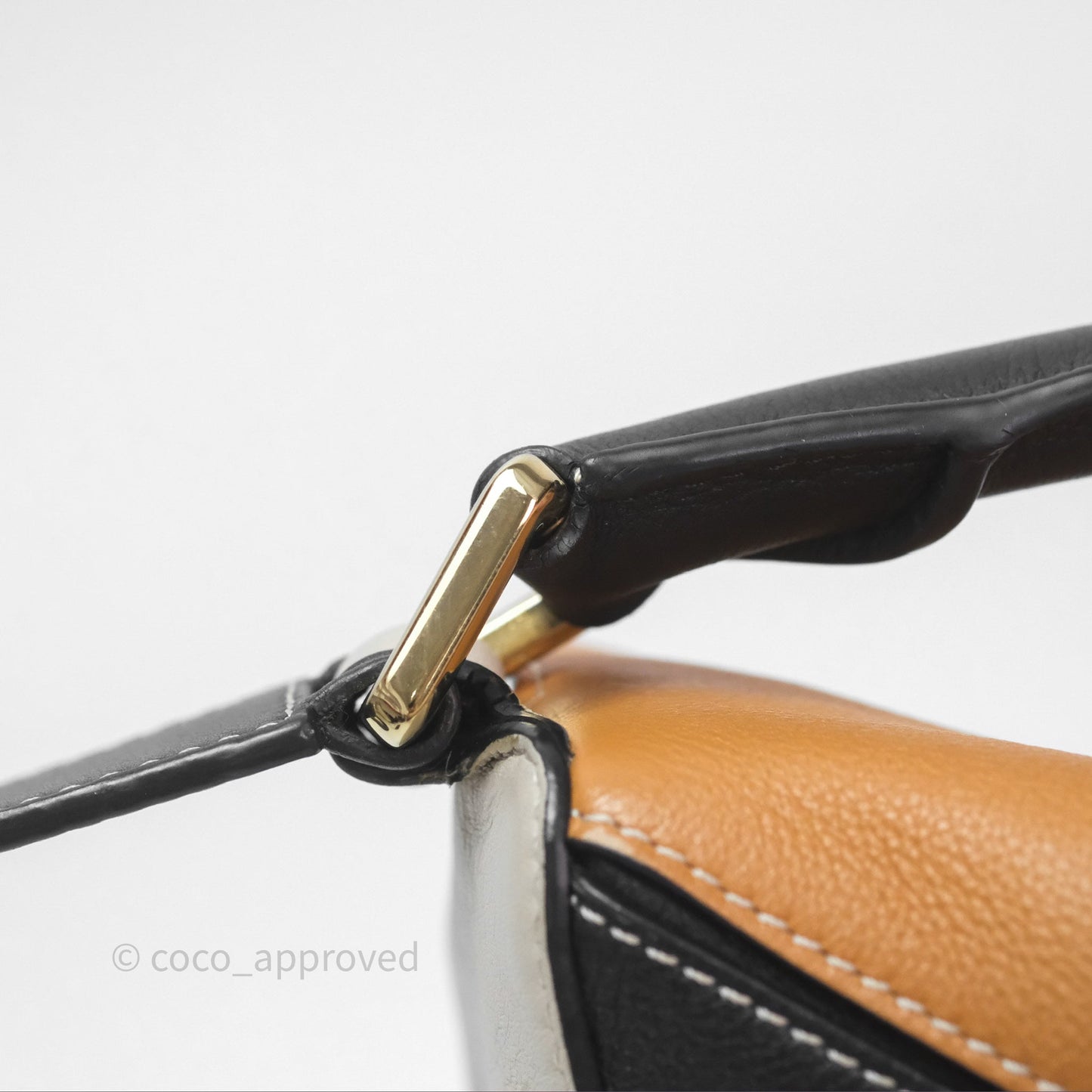 Loewe Small Puzzle Bag Amber/ Light Oat Calfskin Gold Hardware