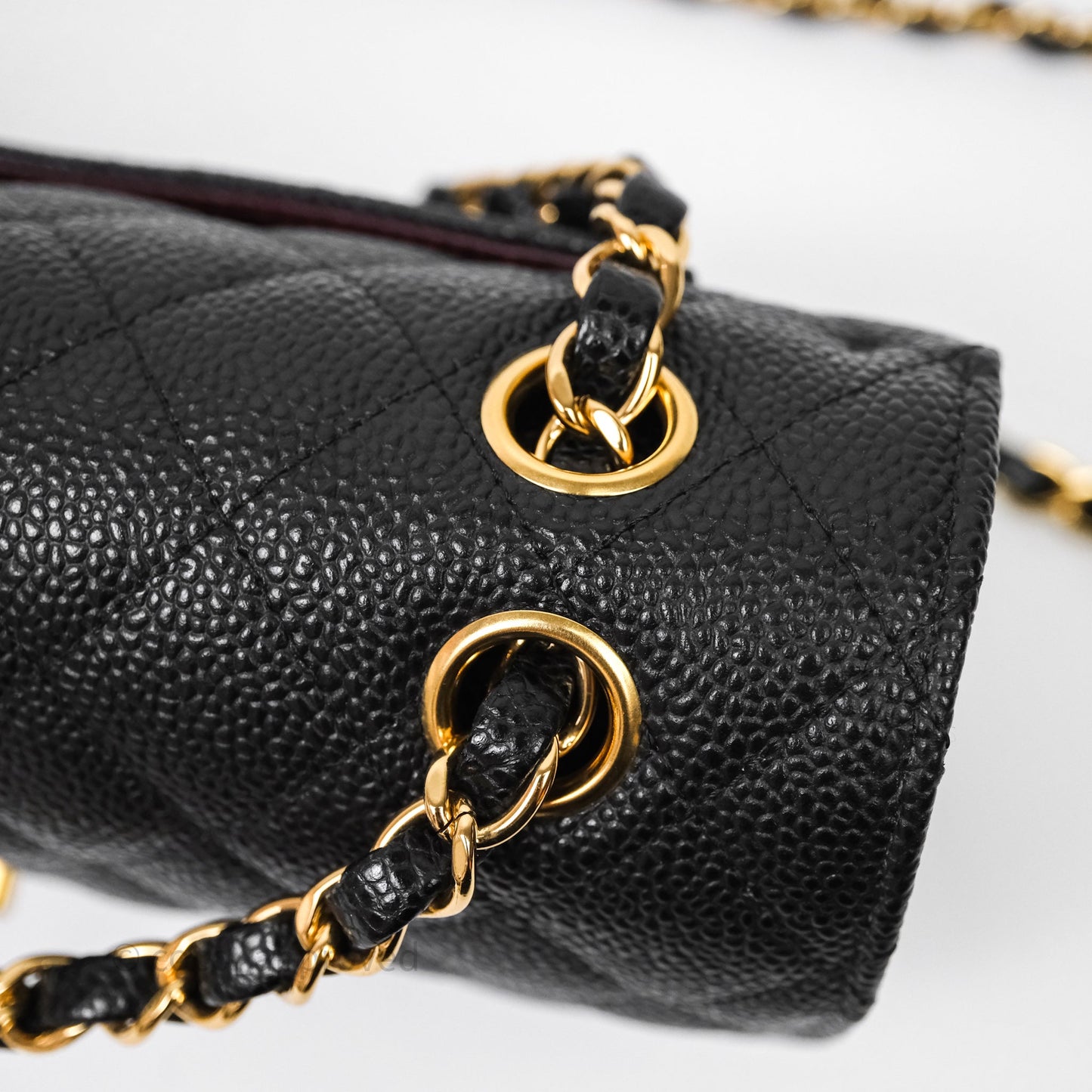 Chanel Small Classic Flap Quilted Black Caviar Gold Hardware