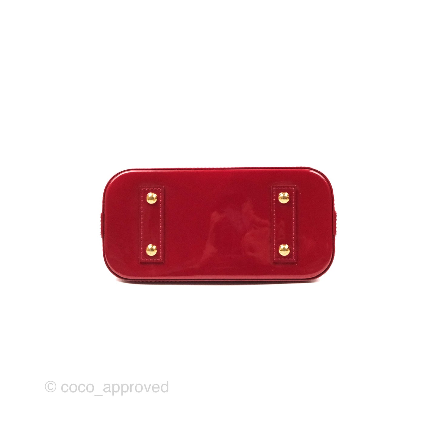 Louis Vuitton Alma BB Red Patent Gold Hardware