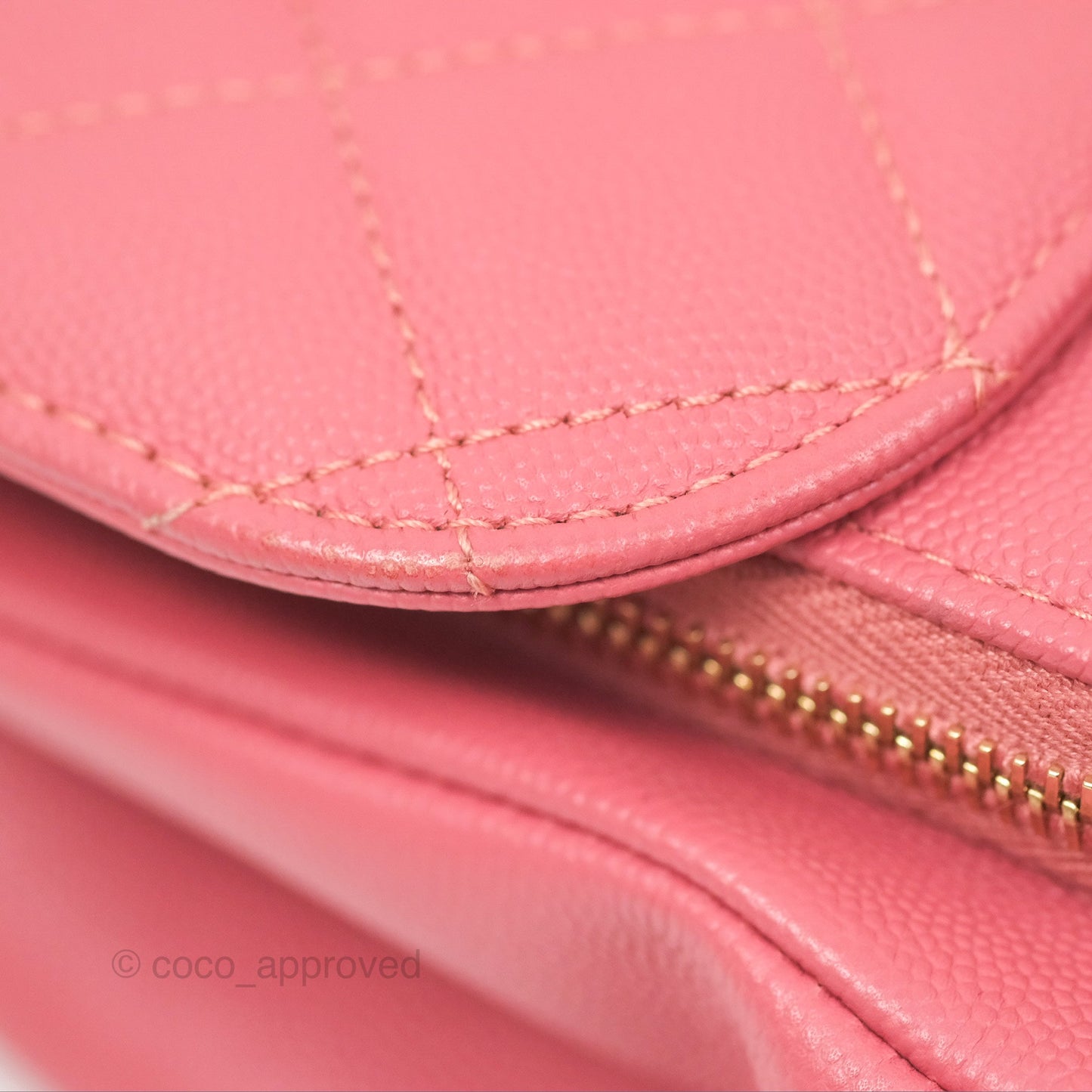 Chanel Quilted Medium Business Affinity Flap Pink Caviar Gold Hardware