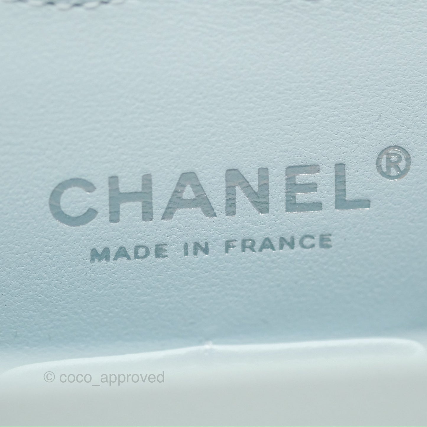 Chanel Medium Classic Flap Quilted Pale Blue Caviar Silver Hardware
