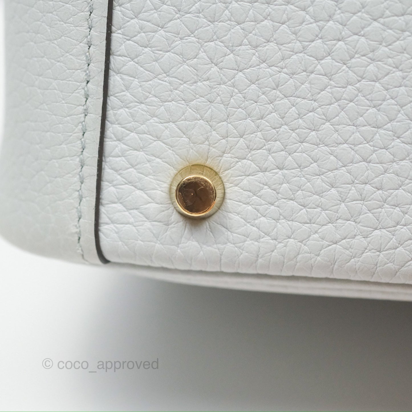 Hermès Mini Lindy 20 Bleu Pale Clemence Gold Hardware
