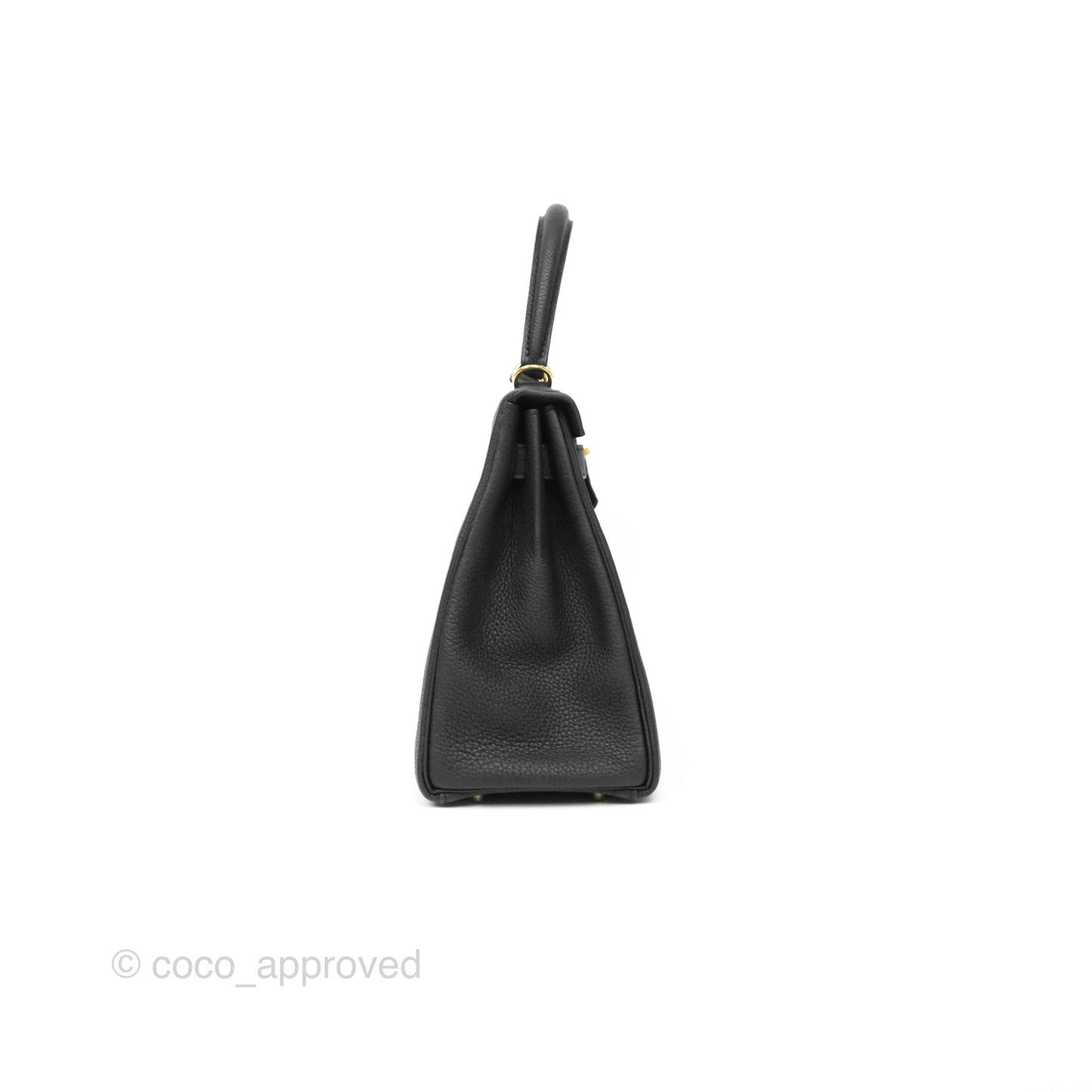 Hermès Kelly 28 Retourne Noir Black 89 Clemence Gold Hardware