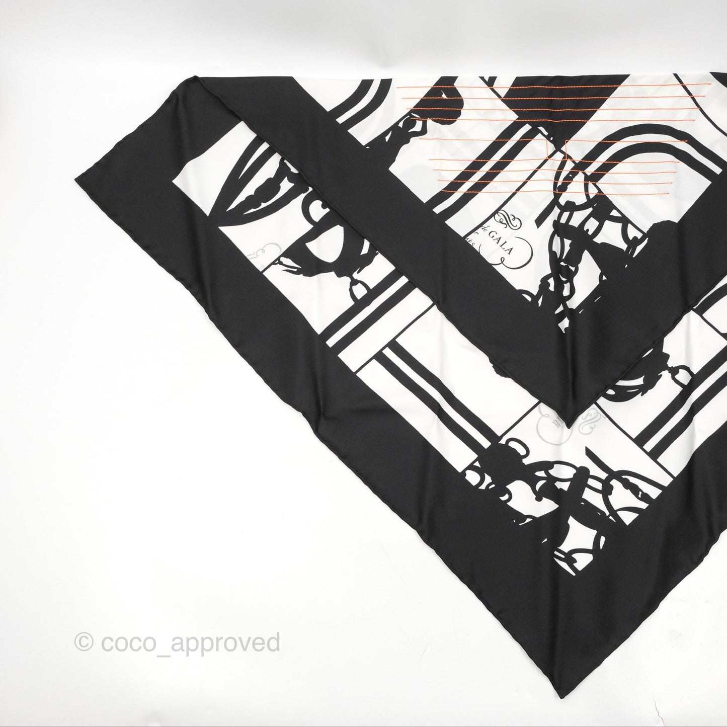 Hermes Brides De Gala En Desordre Triangle Silk Scarf 70