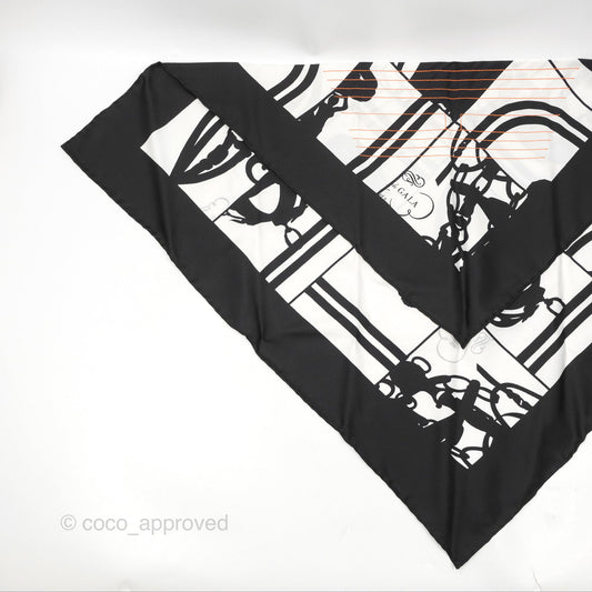 Hermes Brides De Gala En Desordre Triangle Silk Scarf 70