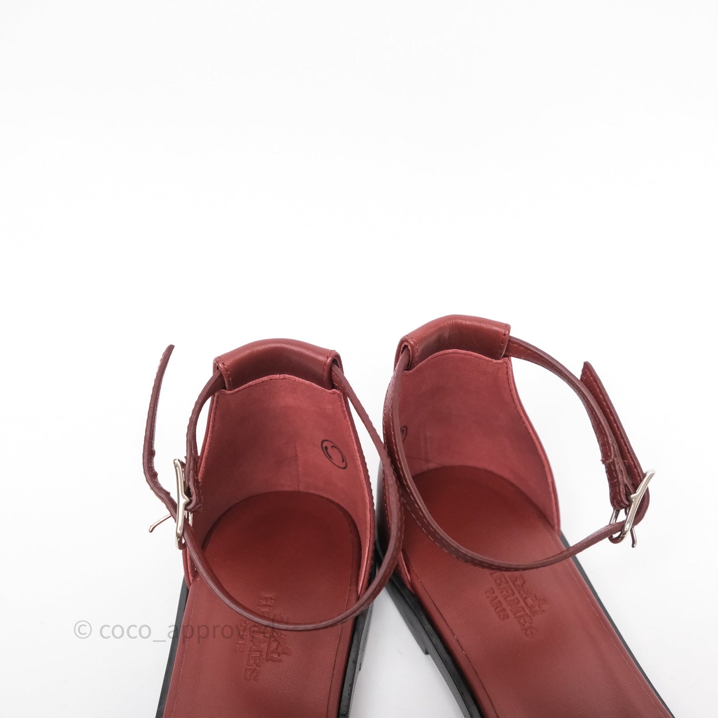 Hermes Sandales Santorini Rouge Tomette Size 36.5