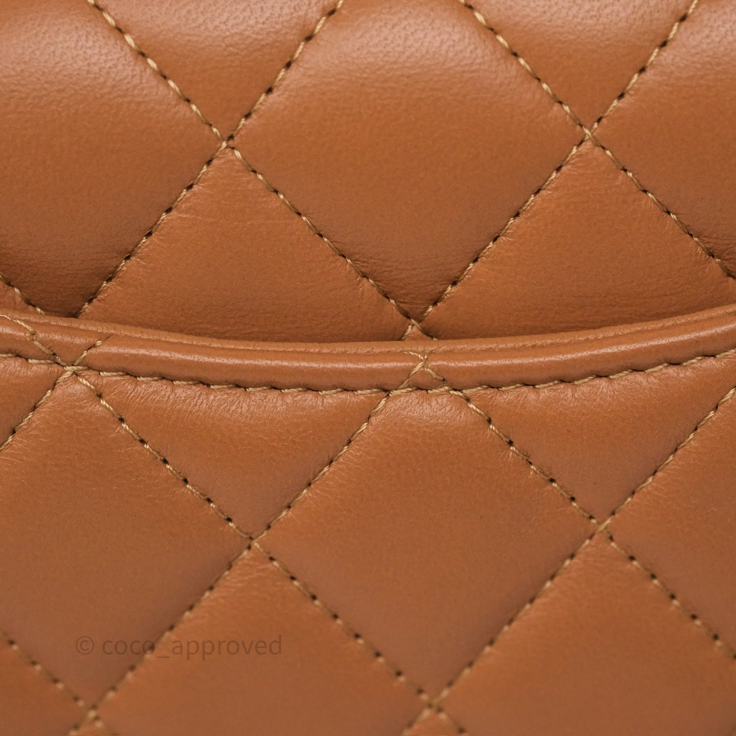 Chanel Mini Rectangular Flap Quilted Caramel Beige Lambskin Gold Hardware