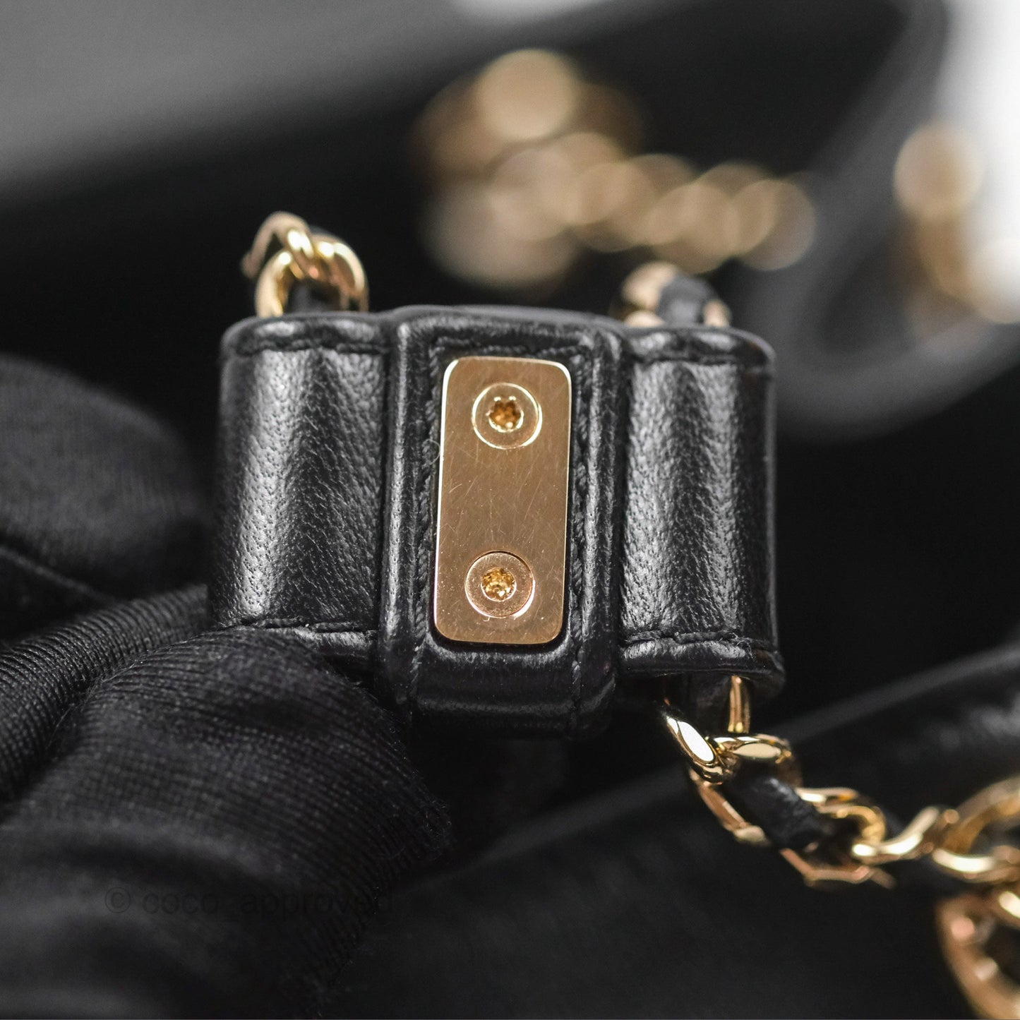 Chanel Quilted Small Duma Drawstring Backpack Black Lambskin